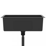 fekete kézzel készült rozsdamentes acél mosogató