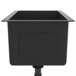 fekete kézzel készült rozsdamentes acél mosogató