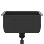 fekete kézzel készült rozsdamentes acél mosogató