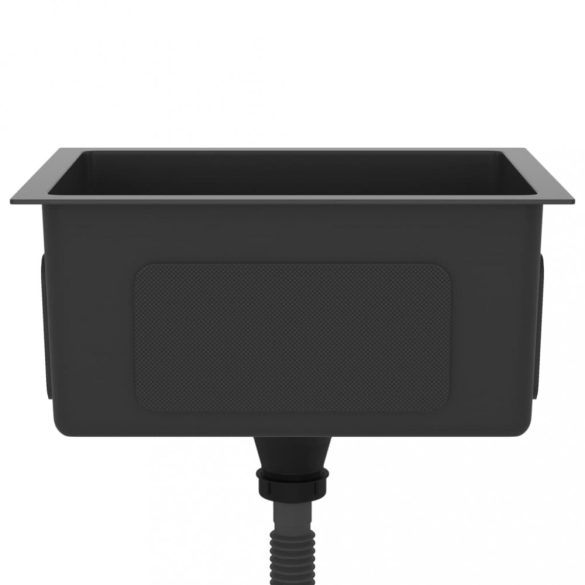 fekete kézzel készült rozsdamentes acél mosogató