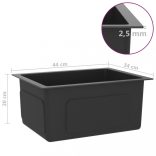 fekete kézzel készült rozsdamentes acél mosogató