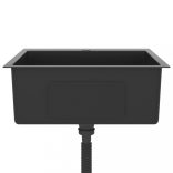 fekete kézzel készült rozsdamentes acél mosogató