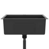 fekete kézzel készült rozsdamentes acél mosogató