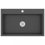 fekete kézzel készült rozsdamentes acél mosogató