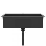 fekete kézzel készült rozsdamentes acél mosogató