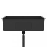 fekete kézzel készült rozsdamentes acél mosogató