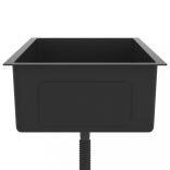 fekete kézzel készült rozsdamentes acél mosogató