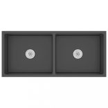 fekete kézzel készült rozsdamentes acél mosogató