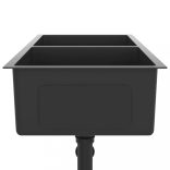 fekete kézzel készült rozsdamentes acél mosogató