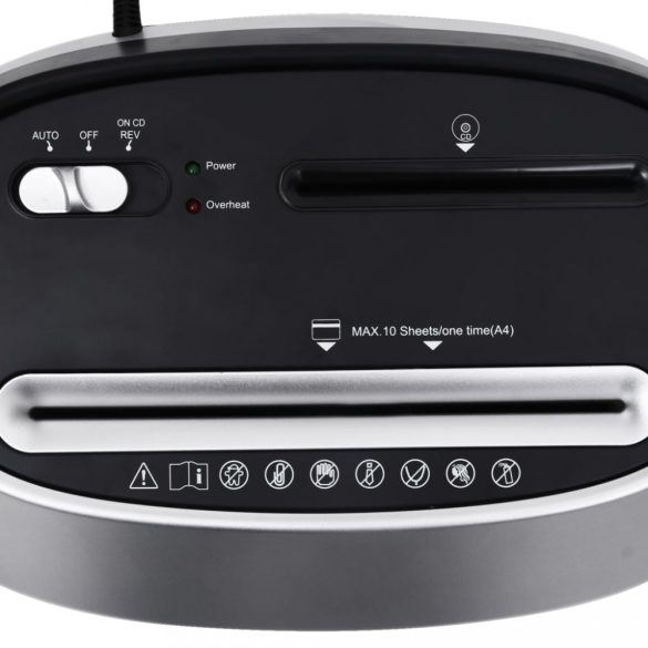 fekete 10 lapos iratmegsemmísítő