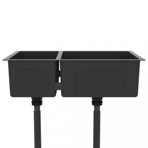 fekete rozsdamentes acél konyhai mosogató