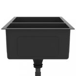 fekete rozsdamentes acél konyhai mosogató