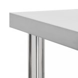 rozsdamentes acél konyhai munkaasztal kerekekkel 80x30x85 cm