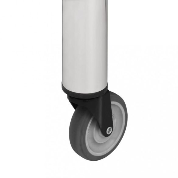 rozsdamentes acél konyhai munkaasztal kerekekkel 80x30x85 cm