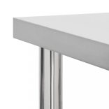 rozsdamentes acél konyhai munkaasztal kerekekkel 80x45x85 cm