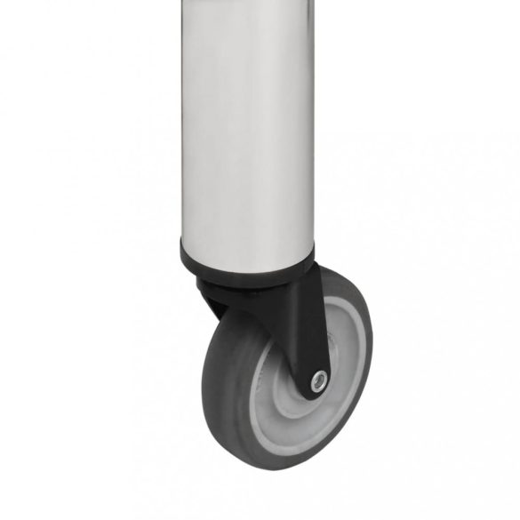 rozsdamentes acél konyhai munkaasztal kerekekkel 80x45x85 cm