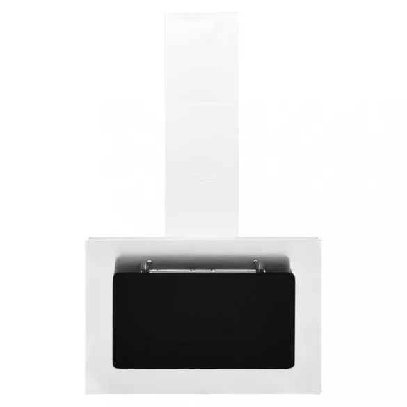 ezüst rozsdamentes acél és edzett üveg fali páraelszívó 60 cm