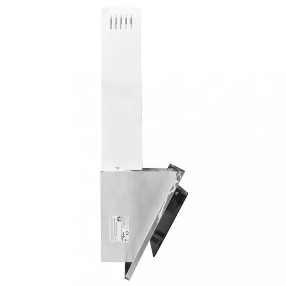 ezüst rozsdamentes acél és edzett üveg fali páraelszívó 60 cm