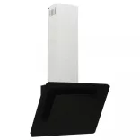 fekete rozsdamentes acél és edzett üveg fali páraelszívó 60 cm