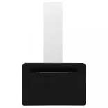 fekete rozsdamentes acél és edzett üveg fali páraelszívó 60 cm