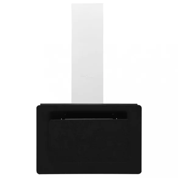 fekete rozsdamentes acél és edzett üveg fali páraelszívó 60 cm