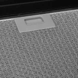 fekete rozsdamentes acél és edzett üveg fali páraelszívó 60 cm