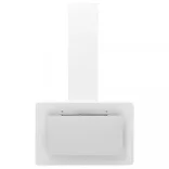 fehér rozsdamentes acél és edzett üveg fali páraelszívó 60 cm