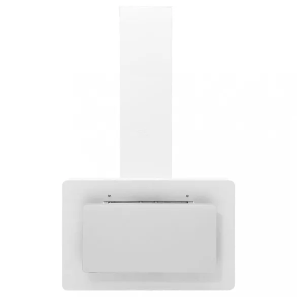 fehér rozsdamentes acél és edzett üveg fali páraelszívó 60 cm