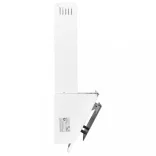 fehér rozsdamentes acél és edzett üveg fali páraelszívó 60 cm