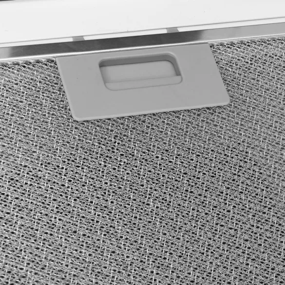 fehér rozsdamentes acél és edzett üveg fali páraelszívó 60 cm