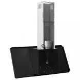 fekete rozsdamentes acél és edzett üveg fali páraelszívó 90 cm