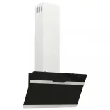 fekete acél és edzett üveg fali páraelszívó 60 cm