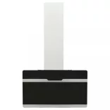 fekete acél és edzett üveg fali páraelszívó 60 cm