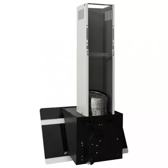 fekete acél és edzett üveg fali páraelszívó 60 cm