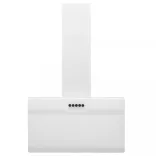 fehér acél és edzett üveg fali páraelszívó 60 cm