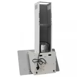 fehér acél és edzett üveg fali páraelszívó 60 cm