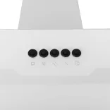 fehér acél és edzett üveg fali páraelszívó 60 cm