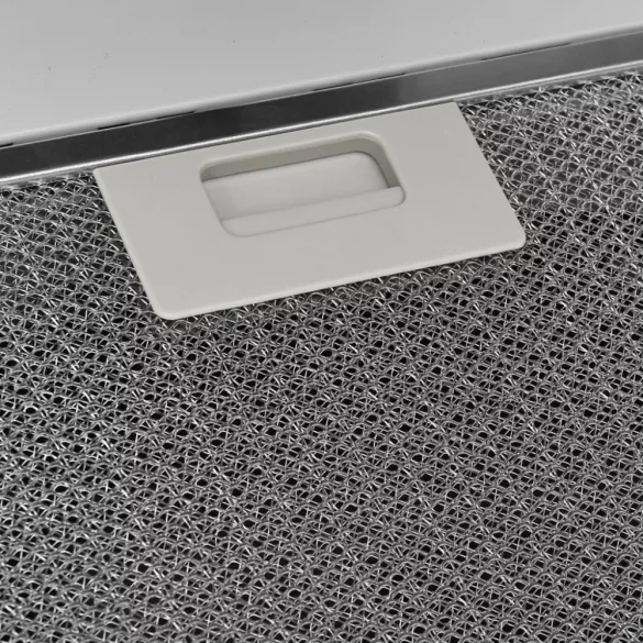 fehér acél és edzett üveg fali páraelszívó 60 cm