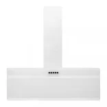 fehér acél és edzett üveg fali páraelszívó 90 cm