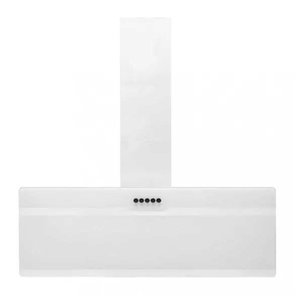 fehér acél és edzett üveg fali páraelszívó 90 cm