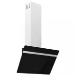 fekete acél és edzett üveg fali páraelszívó 60 cm