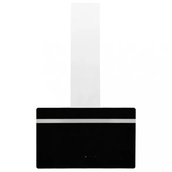 fekete acél és edzett üveg fali páraelszívó 60 cm