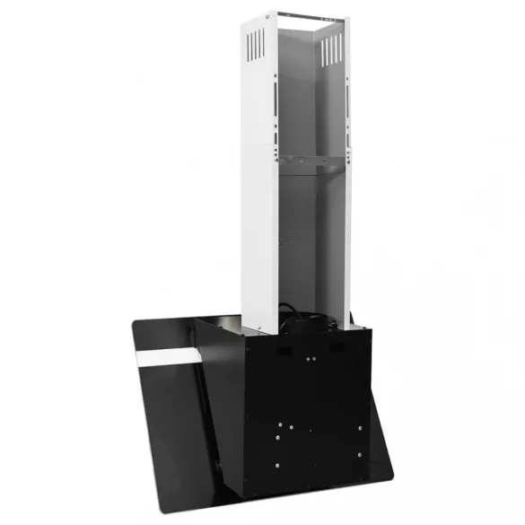 fekete acél és edzett üveg fali páraelszívó 60 cm