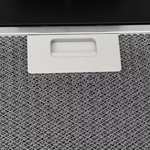 fekete acél és edzett üveg fali páraelszívó 60 cm