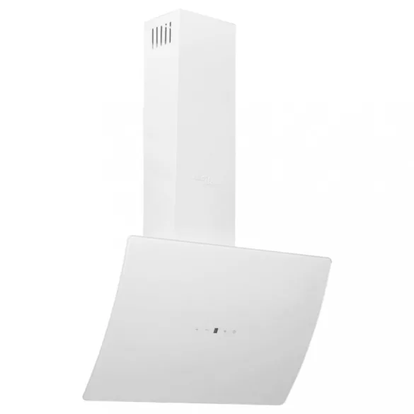 fehér acél és edzett üveg fali páraelszívó 60 cm