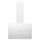 fehér acél és edzett üveg fali páraelszívó 60 cm