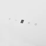 fehér acél és edzett üveg fali páraelszívó 60 cm