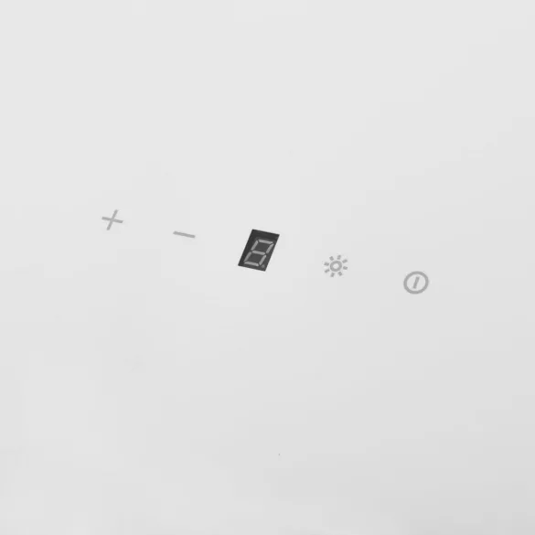 fehér acél és edzett üveg fali páraelszívó 60 cm