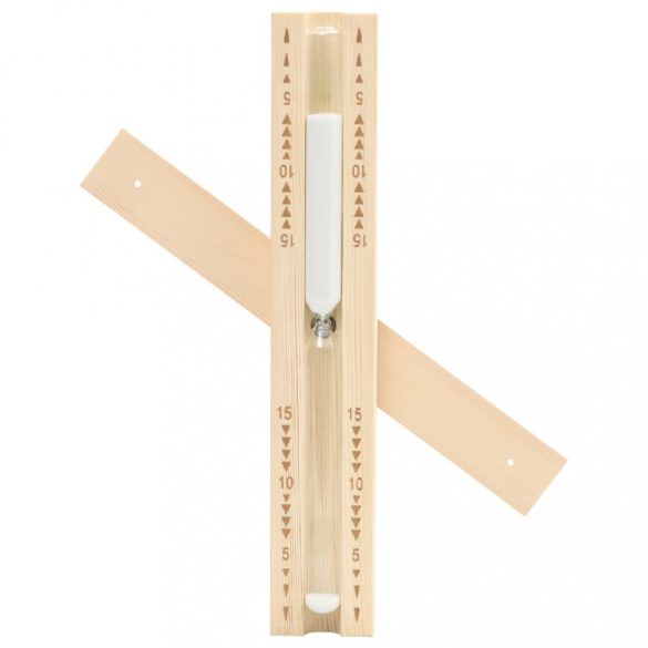 2 az 1-ben tömör fenyő szauna-higrotermográf és -homokóra