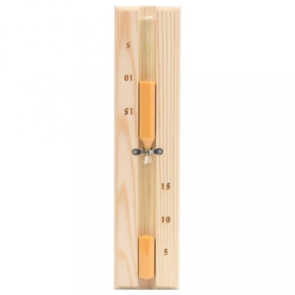 2 az 1-ben tömör fenyő szauna-higrotermográf és -homokóra